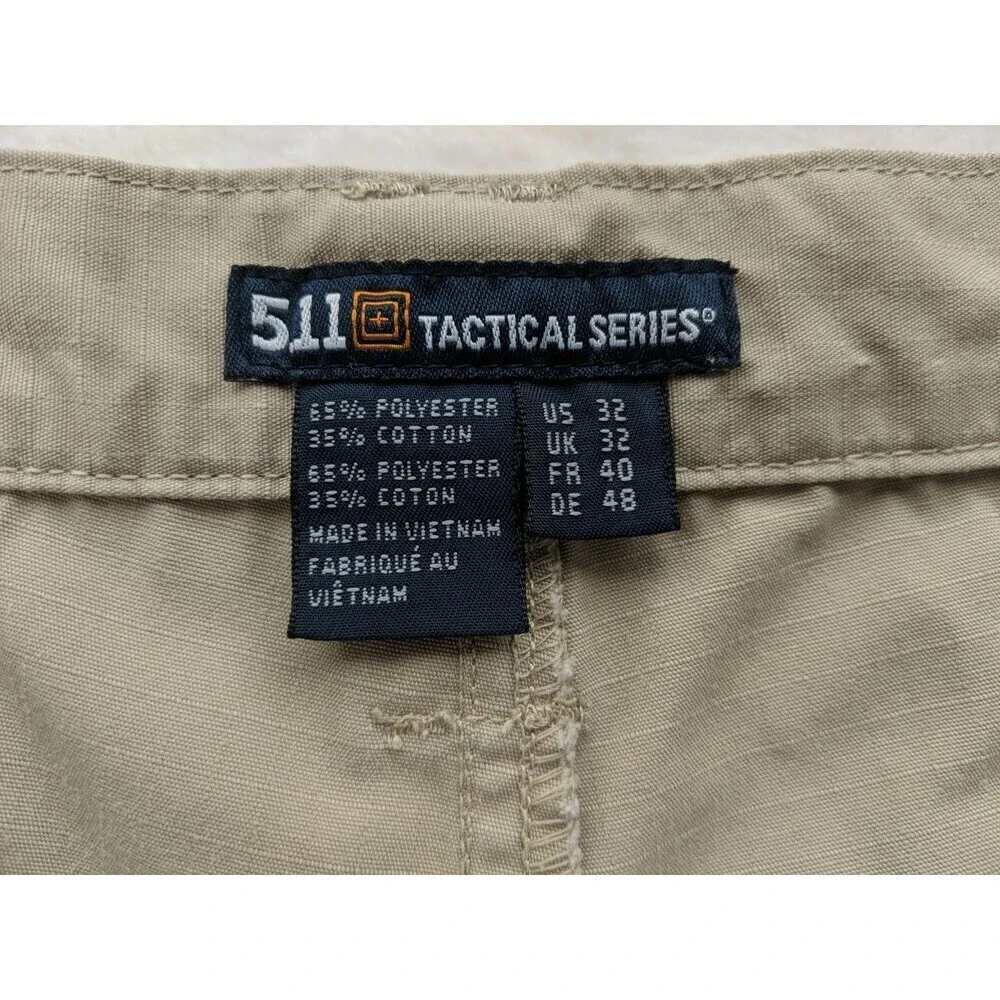 5.11 Tactical Series 73308 Cargo Shorts Mens 32 Utility Ripstop Tan